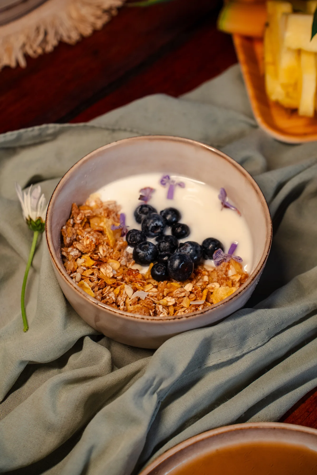 Granola and yogurt bowl