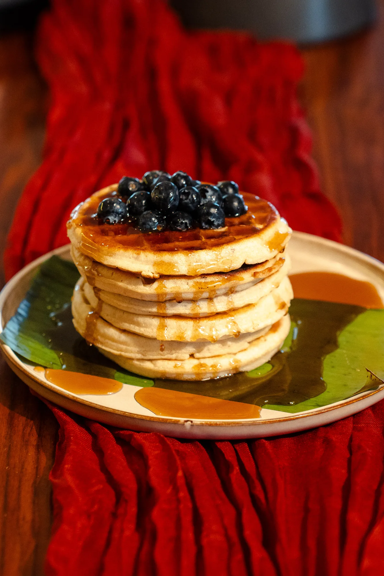 Pancakes with fresh berries, Habanero's Private Chef Tulum breakfast